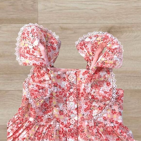 Pink Floral Easter Spring Toddler Dress 2T - Picture 3 of 9